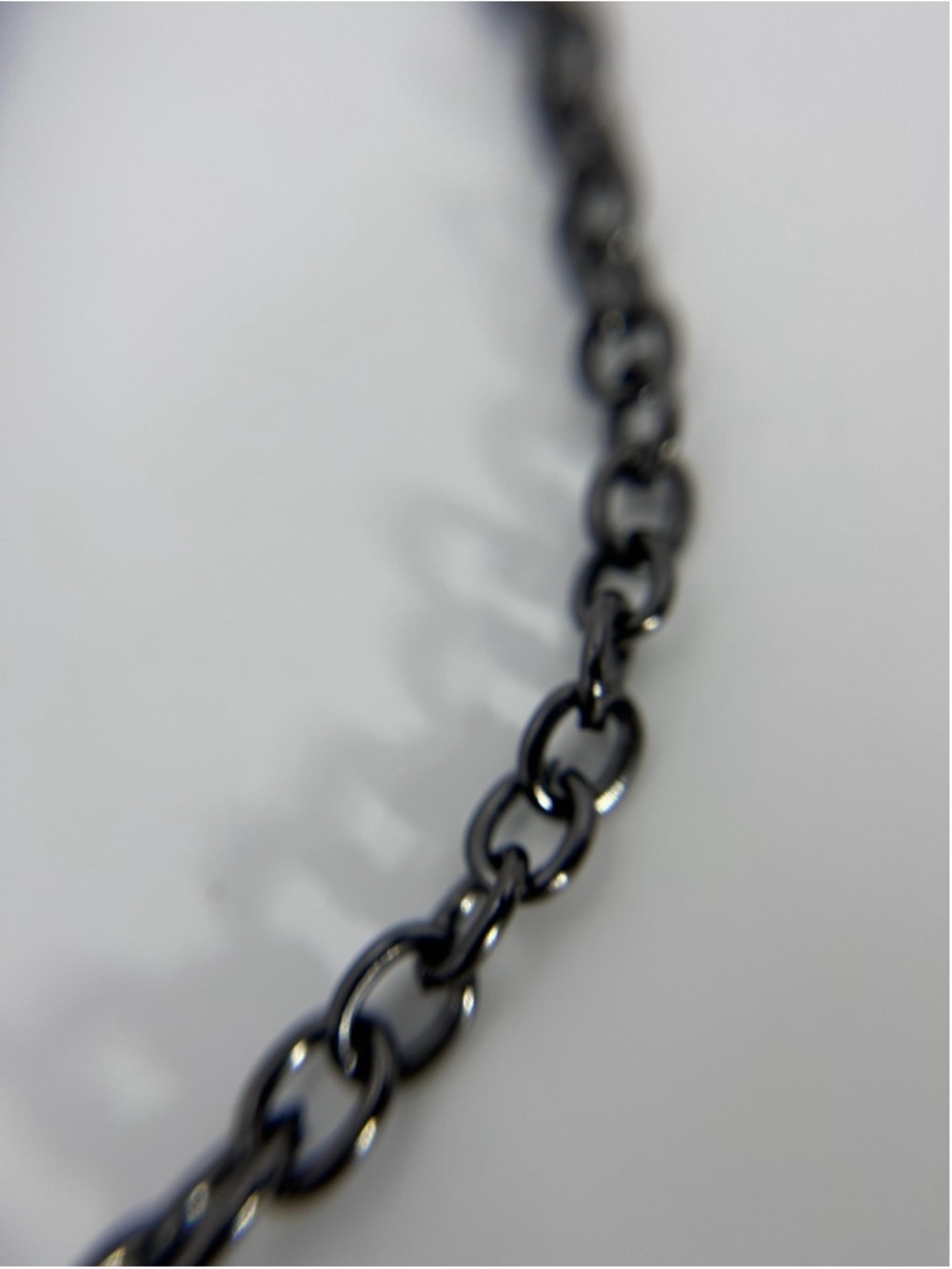 Necklace‎ Blue Glass Beaded Bib Statement Gunmetal Chain Fashion Womens Jewelry - Picture 5 of 9
